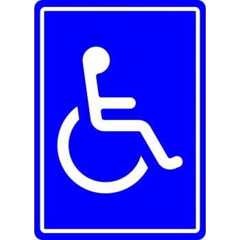 Affiche de stationnement pour handicapé seulement