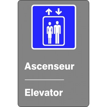 Affiche de sécurité aux normes CSA bilingue: Ascenseur