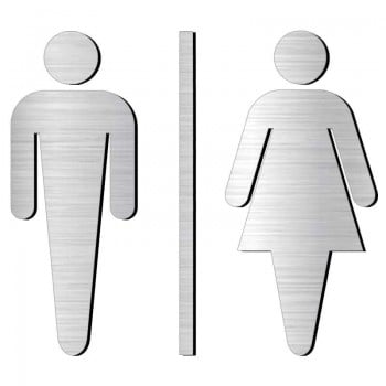 Pictogramme découpé toilettes mixte homme et femme (unijambe)