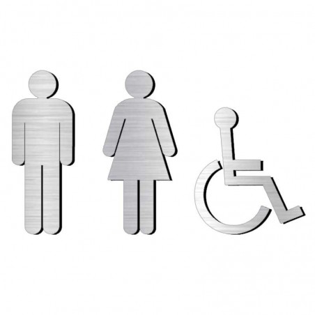 Pictogramme découpé homme femme handicapé - version 2
