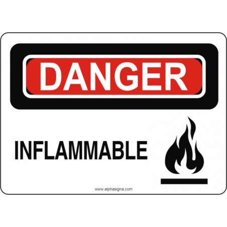 Affiche de sécurité: DANGER Inflammable