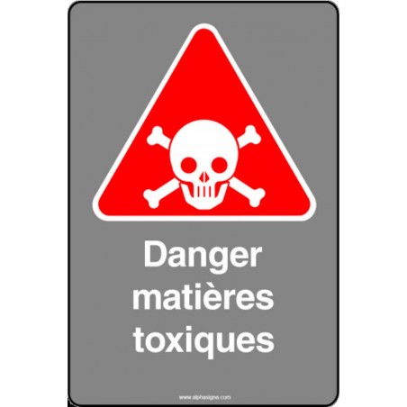 Affiche de sécurité aux normes CSA: Danger matières toxiques (crane)