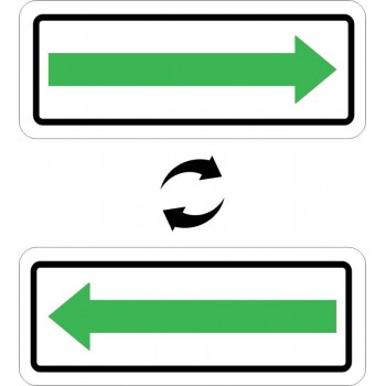 Plaque de stationnement complémentaire, flèche directionnelle verte sur fond blanc Matériaux:Autocollant de Vinyle Dimensions:4"