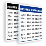 Affiches d'heures de bureau d'affaire