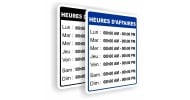 Affiches d'heures de bureau d'affaire