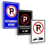 Affiches de stationnements interdits