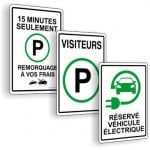 Affiches de stationnements réservés