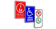 Affiches de stationnements pour personnes à mobilité réduite
