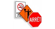 Panneaux de signalisation extérieure