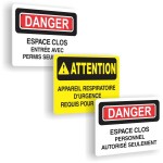 Affiches de sécurité - Espaces clos