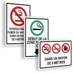 Affiches de sécurité - Interdiction de fumer et zone fumeur