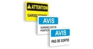 Affiches pour porte de sortie